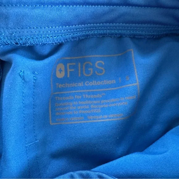 Figs Royal Blue Scrub Set, Shirt and Pants, Size Small, Technical Collection - Picture 9 of 14